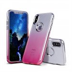 Wholesale iPhone X (Ten) 360 Gradient Armor Hybrid Case (Hot Pink)